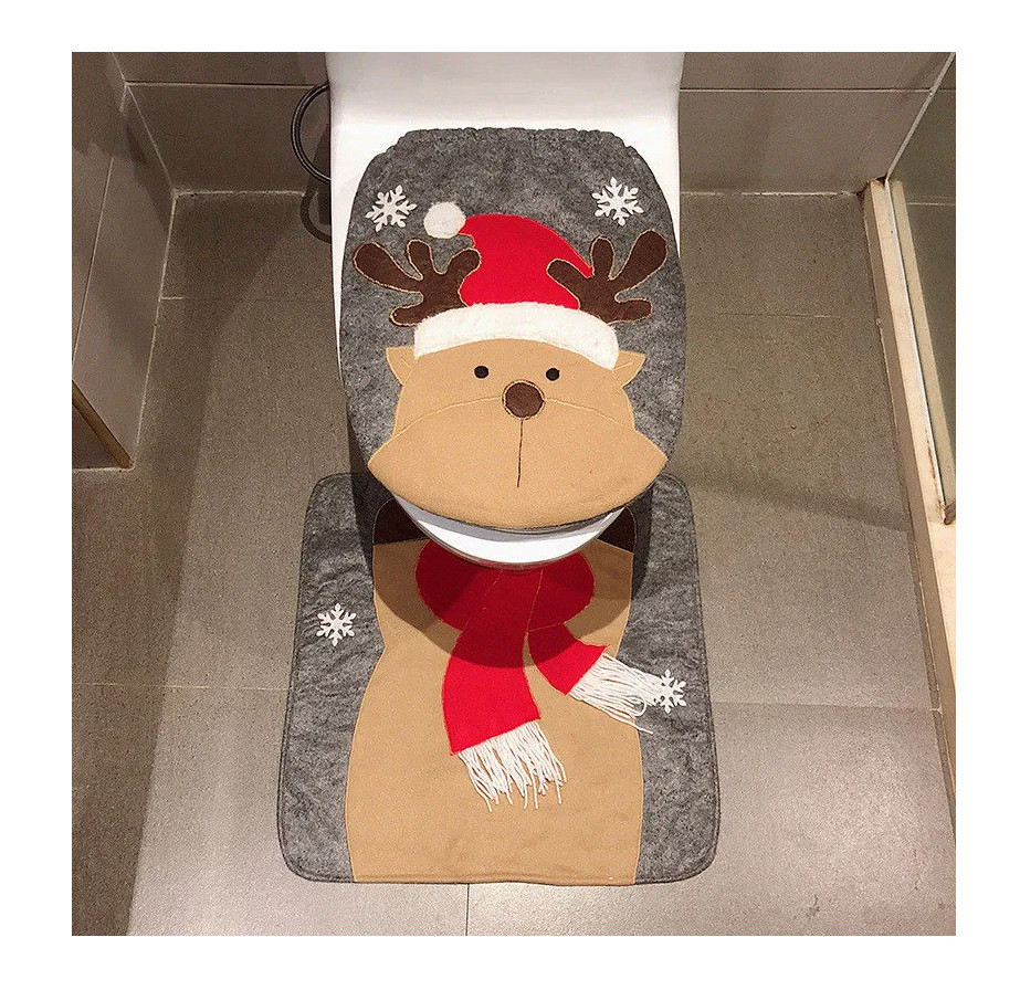 Vianočná sada na záchod KF387 - jeleň