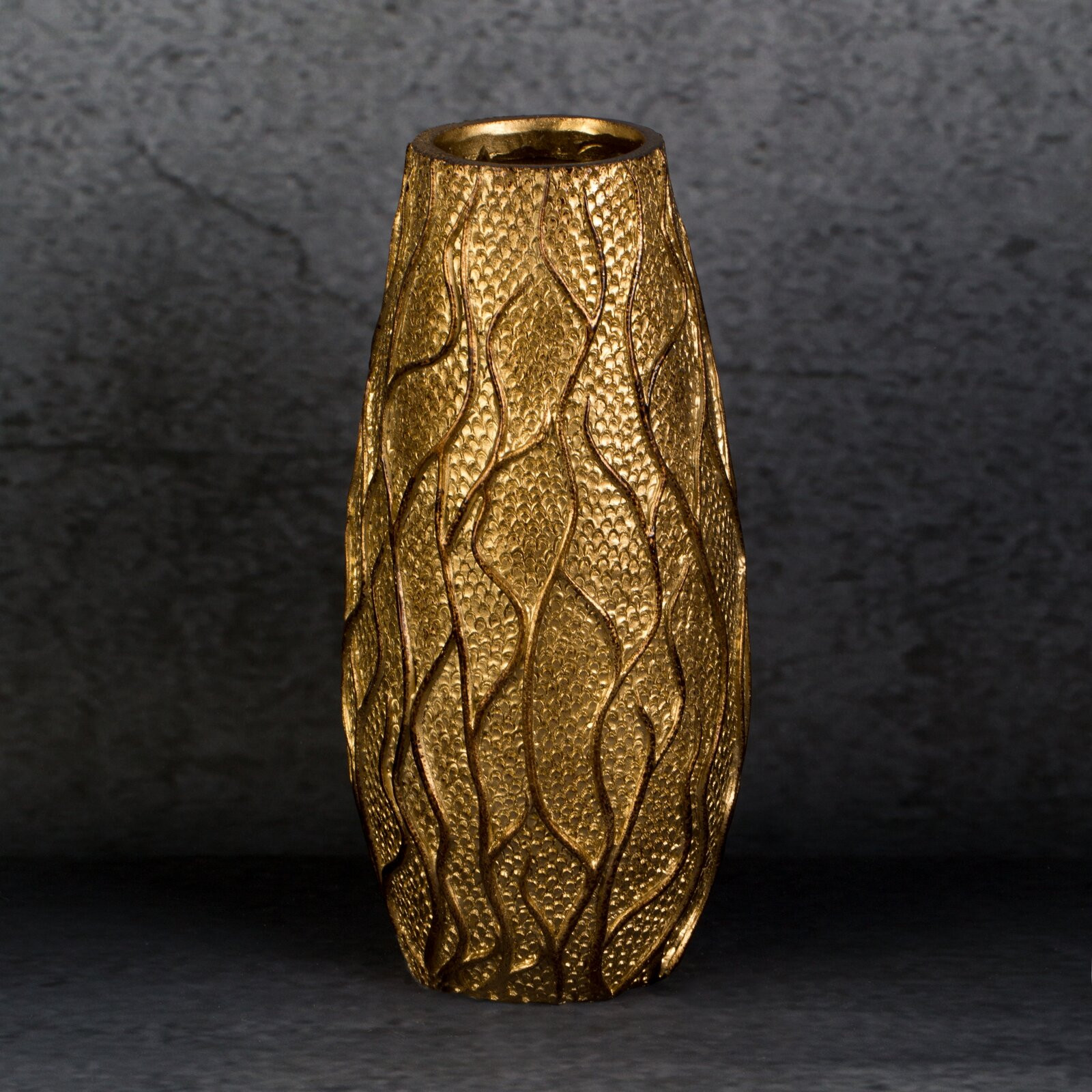 Váza KIARA 01 zlatá