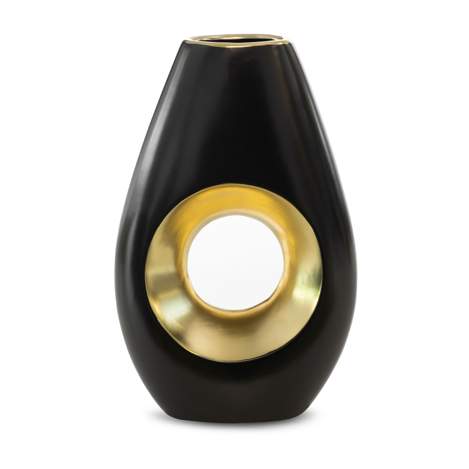 Váza MIRA 01 černá / zlatá