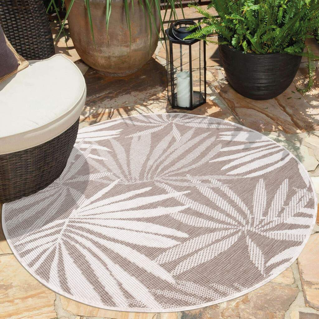 Obojstranný koberec DuoRug 5771 krémový kruh 