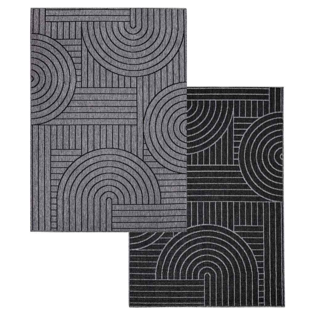 Obojstranný koberec DuoRug 5842 antracitový 