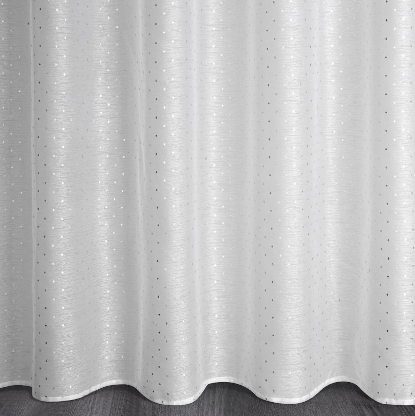 Záclona SIBEL bílo-stříbrná - na průchodkách