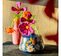 Váza FLORAL AURA granátová s kvetmi 884318