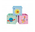 Detské stohovateľné boxy na hračky RFB001Y03 (3 ks)