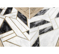 Behúň EMERALD exkluzívny 1015 glamour, marmur, geometrický čierny/zlatý