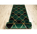 Behúň EMERALD exkluzívny 1020 glamour, marmur, trojuholníky zelený/zlatý
