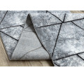 Běhoun COZY 8872 Wall, geometrický, trojúhelníky - Strukturální, šedý / modrý