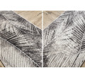 Behúň MATEO 8035/944 palmové listy - štrukturálny sivý / béžový