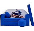 Detská pohovka modrá jazdec