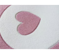 Detský koberec byGraziela Design HERZ ružový / biely