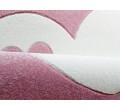 Dětský koberec byGraziela Design HERZ růžový/bílý