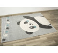 Detský koberec Emily Kids 5864A Panda sivý / tyrkysový