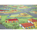 Dětský koberec Little Village, Městečko s uličkami, zelený