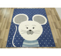Dětský koberec LUNA KIDS 534221/94955 - Myška, modrý