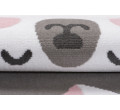 Detský koberec PINKY DE78A Bear Panda Rabbit sivý