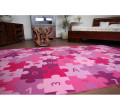 Detský koberec PUZZLE fiolet - Výpredaj