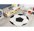 Detský koberec SILVER lopta čierny / biely