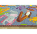 Detský metrážny koberec Alfabet 19 sivý
