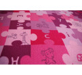 Detský metrážny koberec PUZZLE fialový