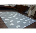 Detský protišmykový koberec CLOUDS sivý