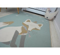Detský protišmykový koberec LOKO Líška zelený