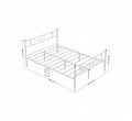 Kovová manželská posteľ 140 cm RMB063W01