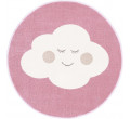 Koberec Agnella Soft Cloud růžový kruh