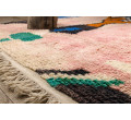 Ručne tkaný vlnený koberec BERBER BJ1018 Boujaad berber abstraktný, ružový / modrý
