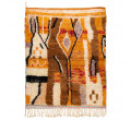 Ručně tkaný vlněný koberec BERBER BJ1250 Boujaad berber Boho, béžový / oranžový