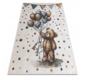 Koberec BONO 9614 medvídek / balony, krémový / světle šedý