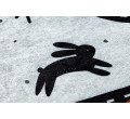 Detský koberec JUNIOR 51490.802 zvieratká / uličky, sivý 