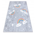 Detský koberec JUNIOR 52063.801 dúha, sivý 