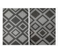 Šňůrkový oboustranný koberec Brussels 205386/11010 antracitový / šedý