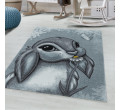 Detský koberec Funny zajačik, modrý 