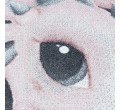 Dětský koberec Funny drak, růžový / šedý kruh 