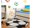Dětský koberec Fun míč, černý / krémový kruh