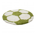 Detský koberec Fun lopta, krémový / zelený kruh 