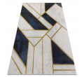 Koberec EMERALD exkluzivní 1015 glamour, styl marmur, geometrický granátový / zlatý