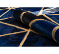 Koberec EMERALD exkluzívny 1020 glamour, styl marmur, trojuholníky granátový / zlatý