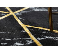 Koberec EMERALD exkluzívny 2000 glamour, styl geometrický, marmur čierny / zlatý