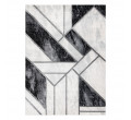 Koberec EMERALD exkluzivní 81953 glamour, styl marmur, geometrický černý / stříbrný