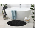 Kúpeľňový koberček SUPREME STONES kamienky, čierny kruh