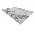 Koberec LIRA E1627 Trojúhelníky geometrický, strukturální, glamour - šedý