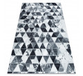 Koberec PATCHWORK 21722 šedý - imitace kůže kráva, trojúhelníky