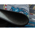 Detský koberec REBEL ROADS Racers 97 Ulice, autá, protišmykový - sivý
