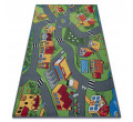 Detský koberec REBEL ROADS Village life 90 Osada, protišmykový - sivý