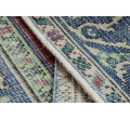 Ručně tkaný vlněný koberec Vintage 10525 ornament / květy, červený / modrý