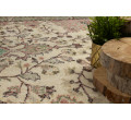 Ručně tkaný vlněný koberec Vintage 10534 ornament / květy, béžový / zelený