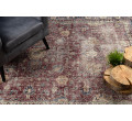 Ručně tkaný vlněný koberec Vintage 10665 rám / ornament, bordó / modrý