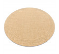 Šnúrkový koberec TIMO 5979 kruh, tmavobéžový 